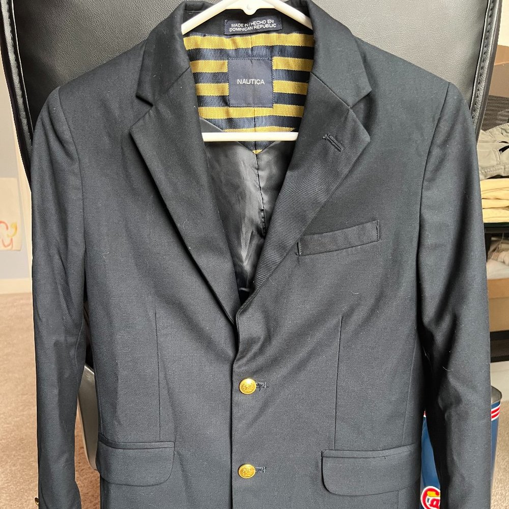 Boys Nautica Sport Coat Balzer Dark Navy size 12
